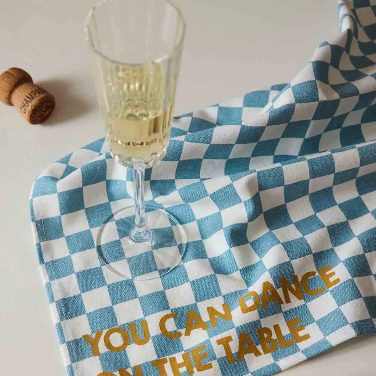 Rose in April Lot de 2 serviettes - Josephine Damier Bleu You can dance on the table Youcandanceonthetable Discount
