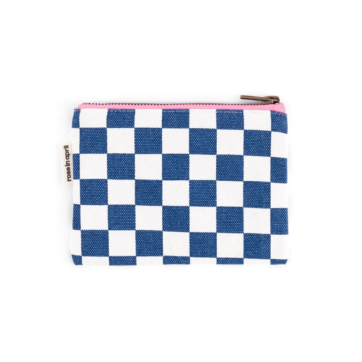 Rose in April Porte-monnaie - Marie Damier Ecru / Bleu navy Caramel Clearance