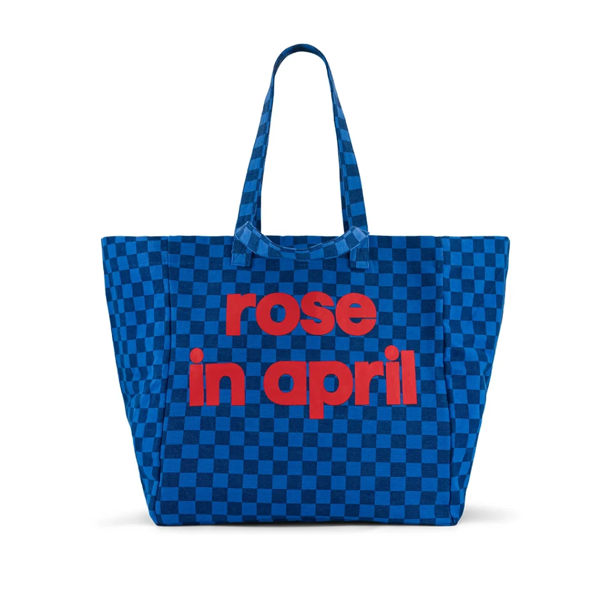 Rose in April Sac cabas - Elisa Damier Bleu grec / Bleu navy - Edition limitée RayuresNeonpink Discount