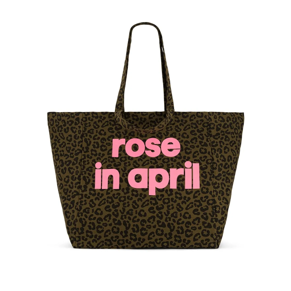 Rose in April Sac cabas - Elisa Graou Olive - Edition limitée RayuresNeonpink Outlet